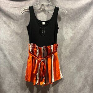 SOLY HUX Belted Tank Romper